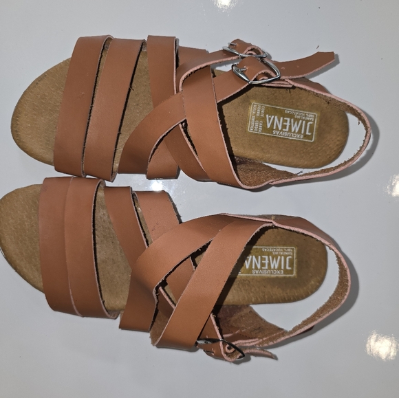 JIMENA Exclusivas 100% Yucatecas Sandals Size 7 Coral color - Picture 2 of 4